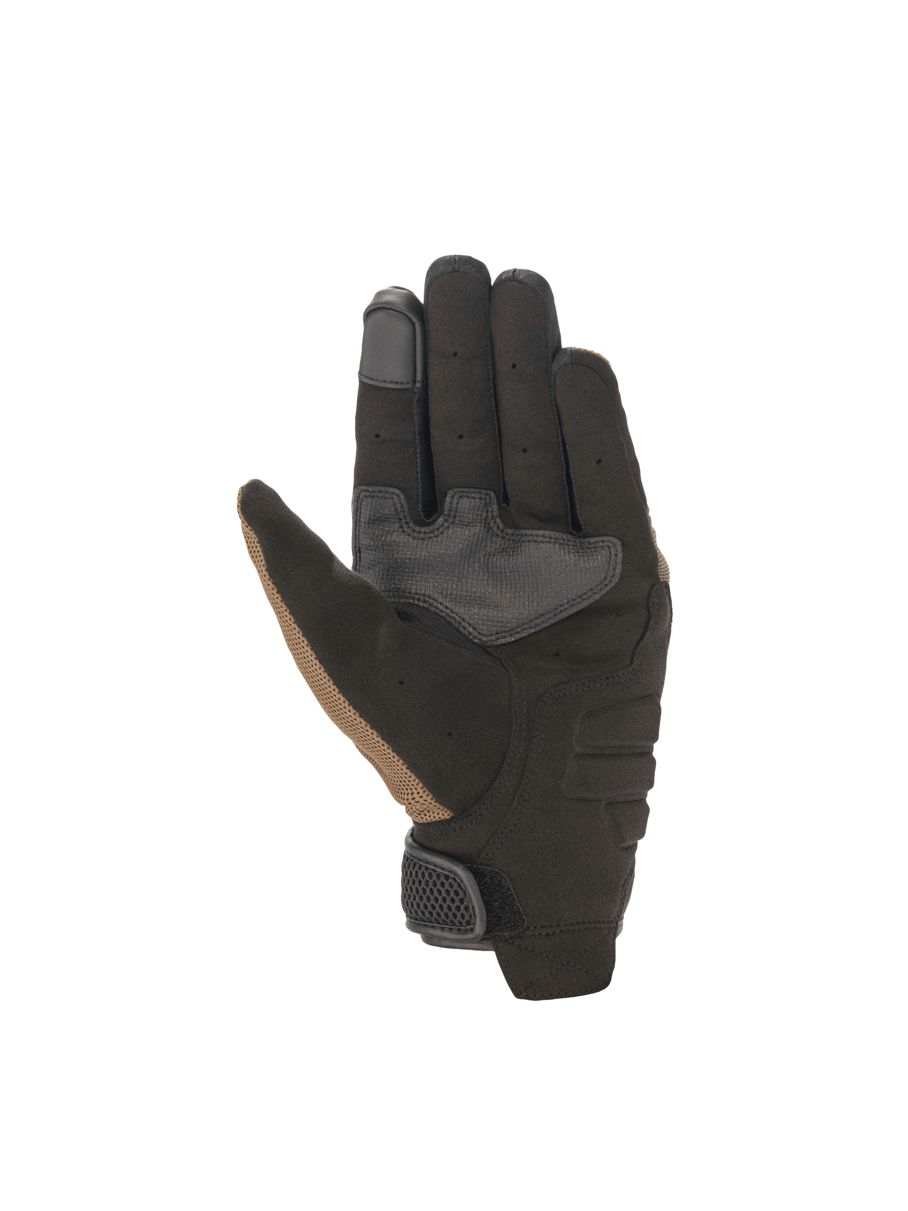 Alpinestars Copper, guantes de moto urbanos para hombre, marrón y negro, palma de gamuza sintética reforzada y punta de dedo índice táctil