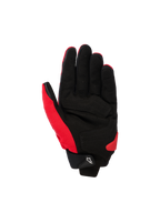 Alpinestars SP X 1 Gloves, Sport Motorcycle Gloves, Bright Red and Black, palm view showing synthetic leather palm with reinforced zones, red stretch fabric on the side and thumb, black cuff with a small white Astars logo pull tab, and red TPR palm slider