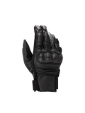 Alpinestars guantes Phenom de cuero Air, guantes de moto para hombre, negros, cuero perforado y protección rígida de nudillos