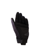 Alpinestars Reef Women's v2 Gloves, Women's Motorcycle Gloves, Gray Black Pink Fluo, palm side view featuring synthetic suede with padded reinforcements, short cuff with hook-and-loop closure, and conductive leather on index and thumb for touchscreen functionality
