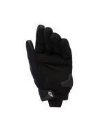 Guantes de moto para mujer Alpinestars Stella SP X 3, negros, vista de la palma con refuerzos de cuero sintético, deslizador de palma de TPU y cierre de muñeca ajustable con logotipo blanco.