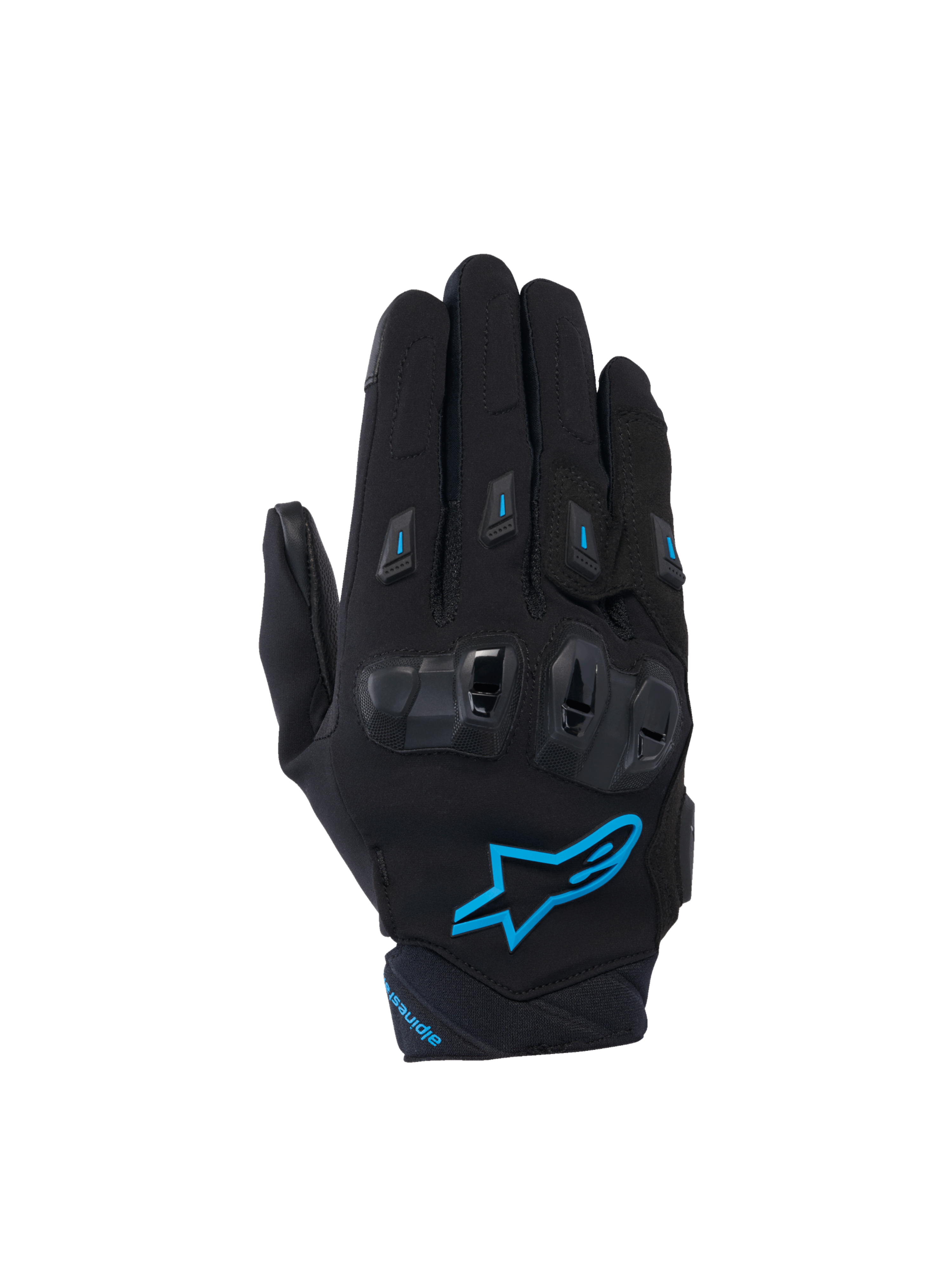 Alpinestars Stella SP X 3, guantes de moto para mujer, negro y azul blithe, con protección de nudillos TPU y malla 3D, certificación CE