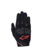 Alpinestars Stella SP X 1, guantes de moto para mujer, negros y rojos fluo, textil ventilado con nudillos TPR, certificados CE KP1, ideales para carreras y conducción deportiva