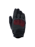 Alpinestars Stella Mogress Airflow, guantes de moto para mujer, negro antracita y rojo, con protección de nudillos NUCLEON PLASMA y malla roja, dorso perforado con láser, inserciones de malla 3D y diseño urbano transpirable.