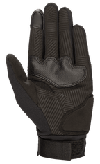 Guantes Alpinestars Stella Reef para mujer, guantes de moto, negros, vista de la palma con ante sintético y patrón de agarre geométrico, almohadillas reforzadas en la palma y correa de cincha ajustable en la muñeca para comodidad en la conducción urbana