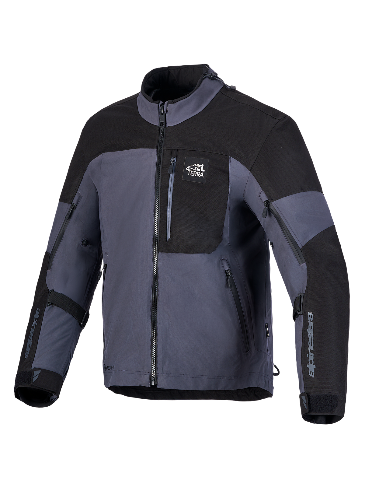 Alpinestars Arenis Gore-Tex Jacket, chaqueta de moto para adventure touring, negra y gris oscuro, diseño impermeable con construcción GORE-TEX laminada