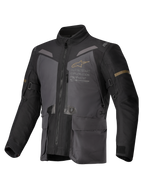 Alpinestars ST-7 2L GORE-TEX Jacket, adventure touring motorcycle jacket for men, Deep Gray, Black and Dark Khaki, waterproof laminated construction, CE certified