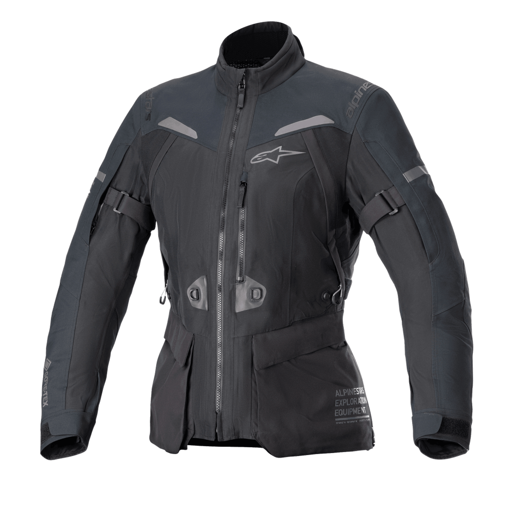 Alpinestars Chaqueta Stella ST-7 2L GORE-TEX, chaqueta de moto de turismo para mujer, negra y gris oscuro, impermeable, laminada y certificada CE