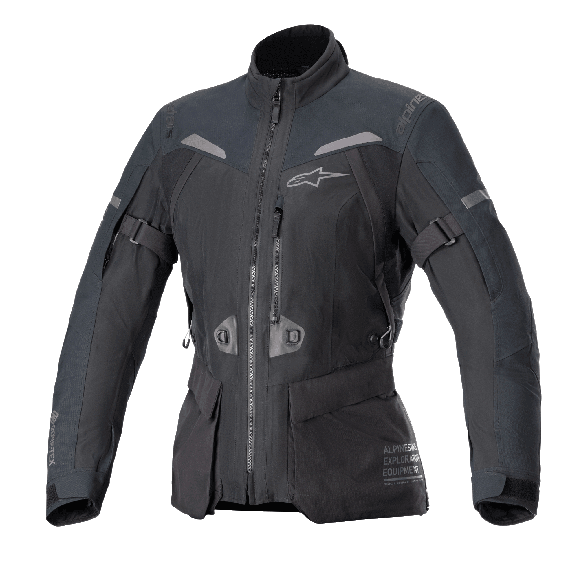 Alpinestars Chaqueta Stella ST-7 2L GORE-TEX, chaqueta de moto de turismo para mujer, negra y gris oscuro, impermeable, laminada y certificada CE