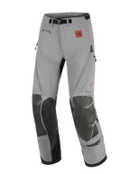 Pantalones Alpinestars Nazca 3L GORE-TEX PRO, pantalones de moto de aventura, gris oscuro y negro, con paneles reforzados en las rodillas, logotipos de GORE-TEX PRO y All Terra, diseño técnico para off-road y touring