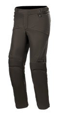 Alpinestars Stella Road Pro GORE-TEX, pantalones de moto touring para mujer, negros, tejido técnico impermeable y transpirable, rodillas articuladas con tejido acanalado reforzado, bolsillos con cremallera en la cadera y correas de cintura ajustables