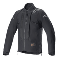 Chaqueta Alpinestars Techdura, chaqueta de motociclismo off-road en color Black Reflex, con logos de estrella blancos en los hombros, marca Alpinestars tonal en los paneles del pecho, cremallera frontal y construcción textil duradera, diseño técnico para enduro