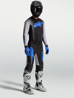 Alpinestars Supertech Hiten AFD, pantalones de motocross para hombre, negros y azules, equipo de alto rendimiento para off-road con ajuste atlético profesional