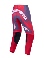 Alpinestars Supertech Hiten AFD, pantalones de motocross rojos y grises con malla ventilada y paneles de cuero