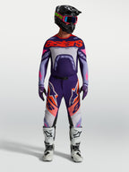 Alpinestars Supertech Dyna gear set y pantalones Supertech Dyna, conjunto de motocross para hombre, morado y rosa fluorescente, equipo de competición off-road con ajuste atlético