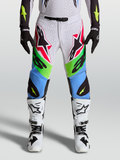 Alpinestars Supertech Dyna 2027, pantalones de motocross para hombre, lila claro y verde fluo, tejido rip-stop elástico