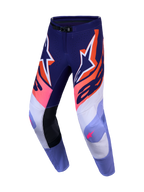 Alpinestars Supertech Dyna 2027, pantalones de motocross para hombre, morados y rosa flúor, con tejido ripstop elástico.