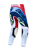 Alpinestars Supertech Dyna, pantalones de motocross de hombre, rojos y azul marino, ajuste atlético, vista trasera
