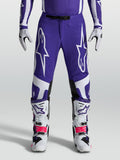 Alpinestars Supertech Vesta, pantalones de motocross para hombre, azul y blanco, ajuste atlético con tejido rip-stop.
