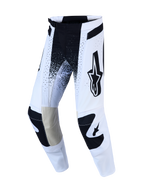 Alpinestars Pantalones Techstar Swan AND Techstar Swan Gear Set, pantalones de motocross para hombre, blancos y negros, paneles de cuero