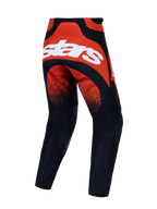 Pantalones de motocross Alpinestars Techstar Swan, rojos y negros con logotipo blanco, diseño de alto rendimiento.