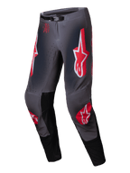 Alpinestars Pantalones Supertech Lipan 2025, pantalones de motocross todoterreno, grises y rojos, con construcción de rip-stop elástico y hebilla magnética SX1