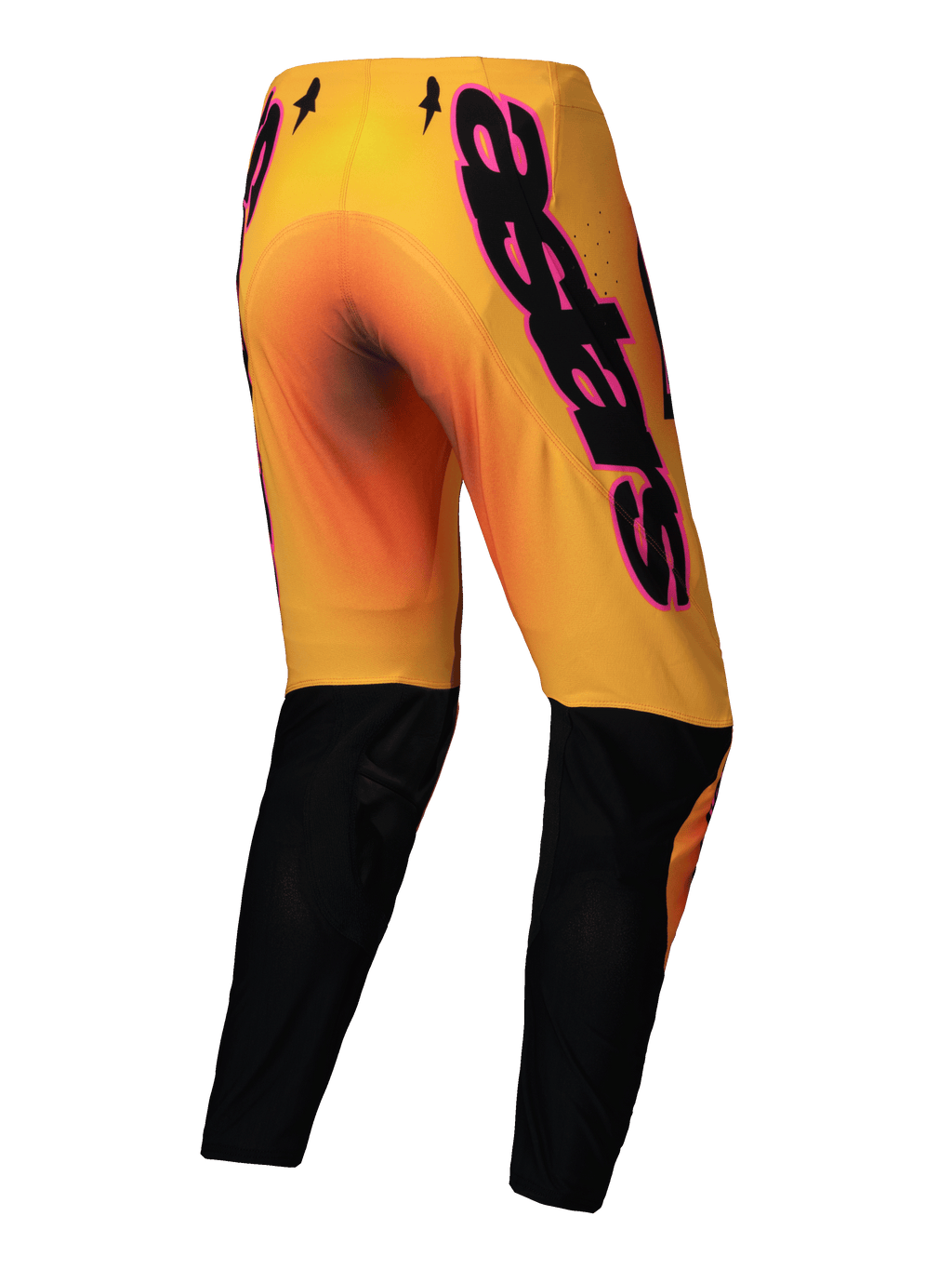 Alpinestars Pantalones Supertech Lipan 2025, pantalones de motocross para hombre, amarillo y rosa con perneras negras, construcción elástica