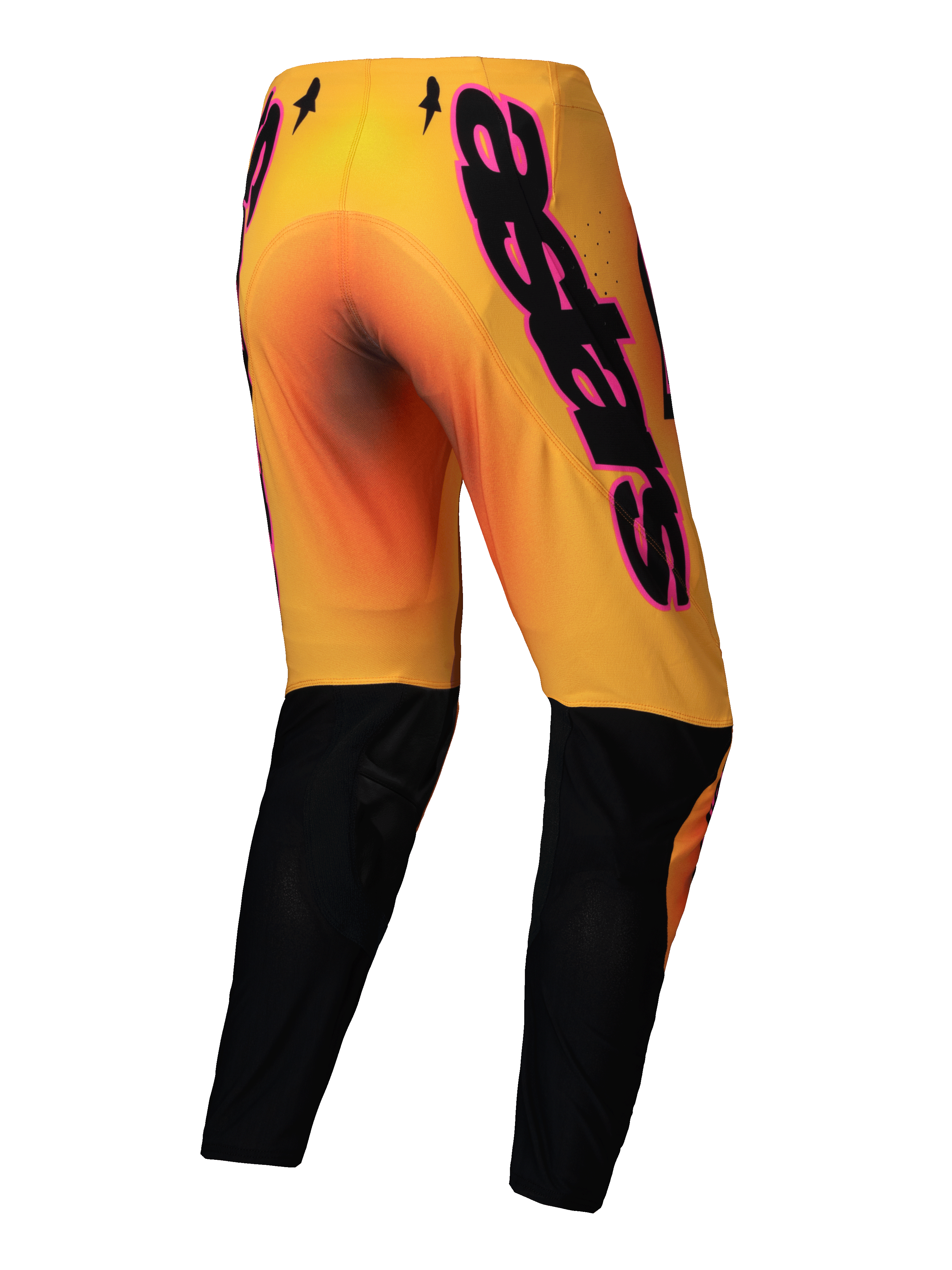 Alpinestars Pantalones Supertech Lipan 2025, pantalones de motocross para hombre, amarillo y rosa con perneras negras, construcción elástica