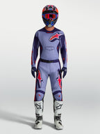 Pantalones Alpinestars Racer Air Hunt, pantalones de motocross para hombre, morado claro y rosa flúor, malla ventilada para máximo flujo de aire