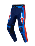 Alpinestars Racer Hunt, pantalones de motocross para carreras todoterreno, azul marino y rojos, con gráficos A-star y ajuste ergonómico