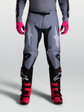 Alpinestars pantalones Racer Amber, pantalones de motocross para hombre, grises y negros, diseño precurvado para off-road.