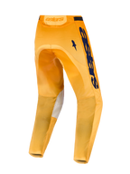 Alpinestars Racer Amber, pantalones de motocross para hombre, naranja y azul oscuro, tejido resistente y paneles elásticos.