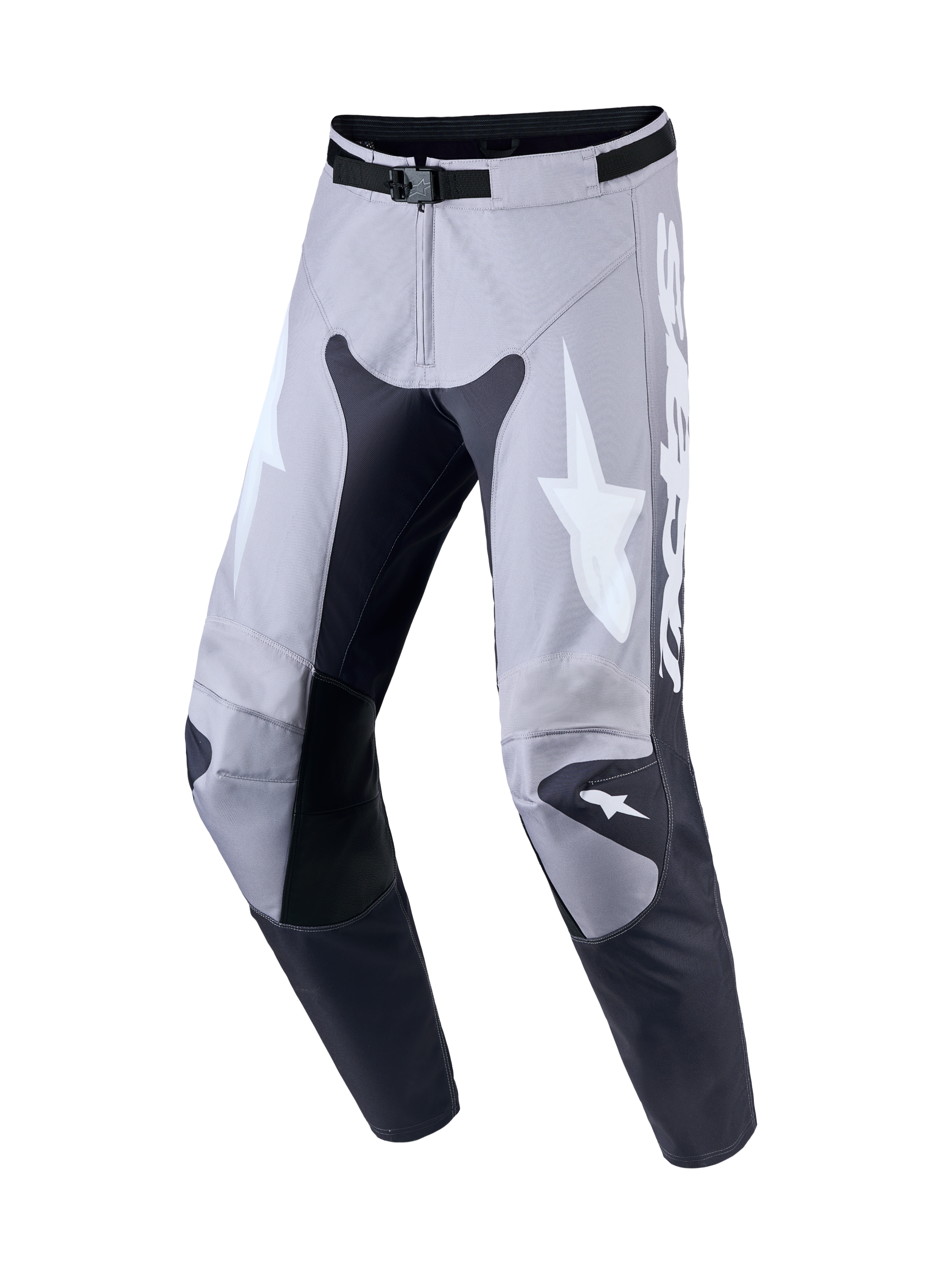 Alpinestars Racer Amber, pantalones de motocross para hombre, gris y lila claro, poliéster 600D con paneles de rodilla de cuero
