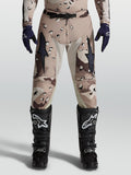 Alpinestars Racer Lone, pantalones de motocross para hombre en camuflaje desierto y negro, con paneles de cuero para off-road.