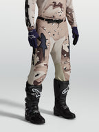 Alpinestars Racer Lone, pantalones de motocross para hombre, camuflaje beige y marrón, tejido 600D y paneles de cuero