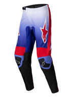 Alpinestars Pantalones Fluid Wurx 2025, pantalones de motocross para hombre, morados y rojos con detalles en negro, construcción de politejido 600D y paneles elásticos