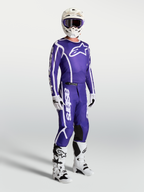 Alpinestars Fluid Apex V2, pantalones de motocross para hombre en azul y blanco con ajuste ergonómico 3D para off-road