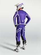 Pantalones Alpinestars Fluid Apex V2 de motocross para hombre, azul y blanco, politejido 600D y ajuste deportivo ergonómico