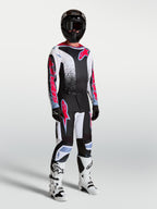 Pantalones Fluid Drag de Alpinestars, equipo de motocross para hombre, negros y blancos con detalles rojos fluo, para carreras todoterreno