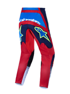Alpinestars 2027 Fluid Drag Pants, Men's Motocross Pants, Blue Navy and Fire Red, durable 600D polyfabric construction.