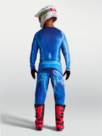 Alpinestars Fluid Kepler, pantalones de motocross para hombre en azul, vista trasera con ajuste ergonómico de politejido
