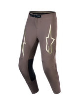 Alpinestars pantalones Supertech Air Gold Edición Limitada, pantalones de motocross para hombre, marrón y dorado, con tejido elástico ventilado y ajuste de competición