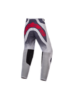 Alpinestars Pantalones Supertech Swan Juveniles, para motocross, grises y rojos con logotipo trasero y paneles ventilados