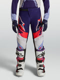 Alpinestars Pantalones Supertech Dyna Juvenil para motocross, morados y rosa fluo, construcción de rip-stop elástico ligero