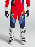 Alpinestars pantalones Supertech Dyna Juvenil rojos y azul marino, diseño de motocross con ajuste atlético para carreras.