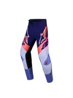 Alpinestars Pantalones Supertech Dyna Juvenil, para motocross, morados y rosa fluo, tejido elástico rip-stop