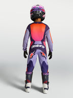 Alpinestars pantalones Fluid Hunt juveniles, equipo de motocross, morado y rosa, tejido de alta resistencia, vista trasera