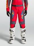 Alpinestars pantalones Fluid Hunt juvenil, pantalones de motocross para off-road, rojos y grises, diseño de polifabric