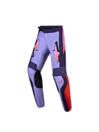 Alpinestars Pantalones Fluid Hunt Juveniles 2027, pantalones de motocross para niños, morados y rosas, ajuste deportivo ergonómico, construcción duradera en politejido 600D con paneles elásticos.
