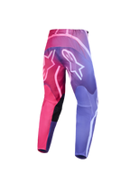 Alpinestars Stella Fluid Kepler, pantalones de motocross para mujer, degradado rosa y morado con logos Astar blancos